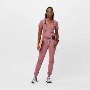 [LIKE NEW] $48 FIGS Zamora Jogger Scrub Pants in Mauve. Size small